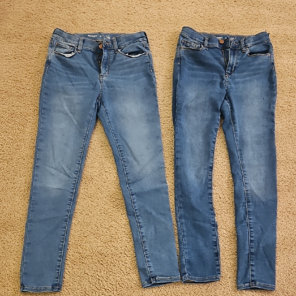Old Navy Girls Denim Jeggings - Light and Dark Blue